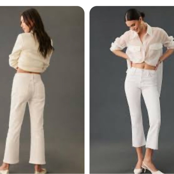 Anthropologie crop flare mid rise ankle jeans size 32 - Picture 2 of 14